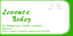 levente nehez business card