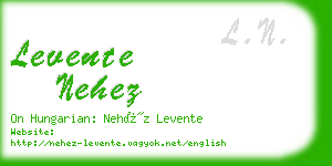 levente nehez business card